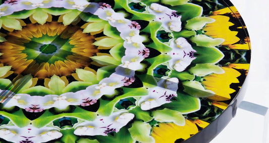 Sacred Geometry & Mandala Art Acrylic Lucite Tables: JG Home Living